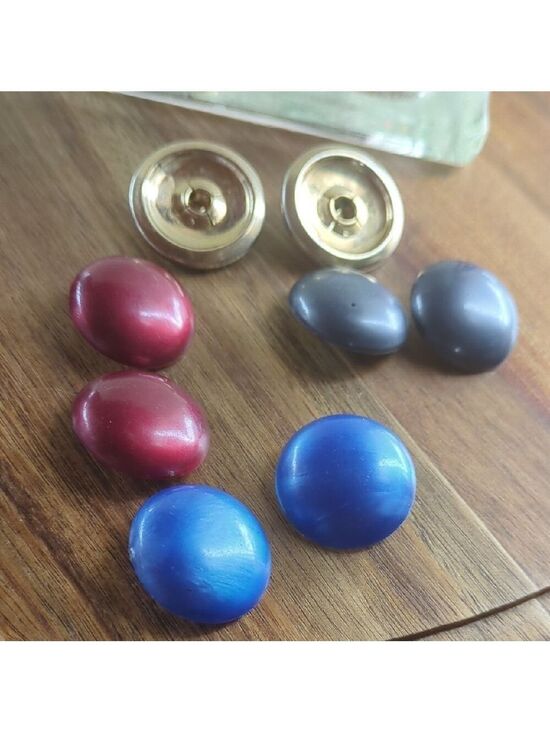 Coro Jewelry - Coro Interchangeable Dome Clip On Earrings. 3 Colors